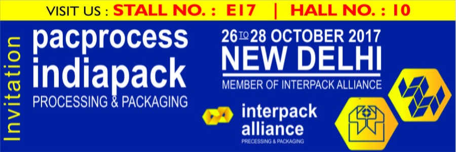 Presto Stantest Pvt Ltd Participating in Indiapack Pacprocess -26th to 28th October 2017